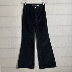 Levi's Women's Size 26 Black Corduroy Ribcage Bell Jeans